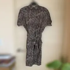 ペイズリー柄 半袖ワンピース Mサイズ