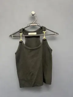 DA_LIA ダリア ニットタンクトップ 黒 ゴールド金具 ノースリーブ