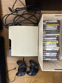 PS3 本体 ホワイト コントローラー2個 ゲームソフト付き