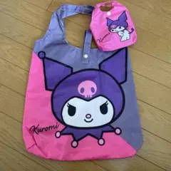 【新品未使用】サンリオ クロミ エコバッグ 折りたたみ 大容量 ピンク×パープル