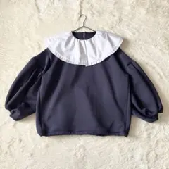 rosy monster Humpty Dumpty tops　白襟　ネイビーのサムネイル