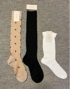 babaco ババコ ソックス3足セット シアー & CRUSHED SOCKSのサムネイル