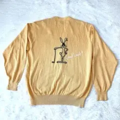 パーリーゲイツ　カーディガン　オレンジ　ウサギ絵柄　ゴルフ　Lサイズ