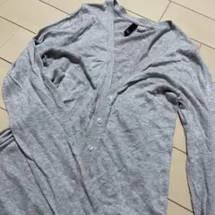 H&M グレーロングカーディガン サイズ32