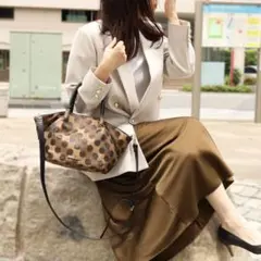 ❤新品❤【Nananoel】marcia カラビナ付 DOT柄 2WAY トート