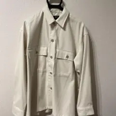 BEAMS アイボリー ポケット付きシャツ L