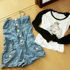 美品⭐Bey Bey  コンビネゾン⭐ オマケ リップサービス ロンT