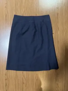 ORIHICA ネイビー 膝丈スカート サイズ9号