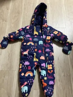 動物柄ネイビー中綿コート⭐︎美品⭐︎のサムネイル