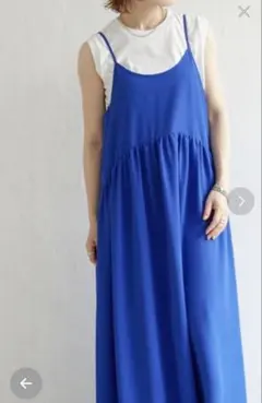 青色 キャミワンピース Mサイズ