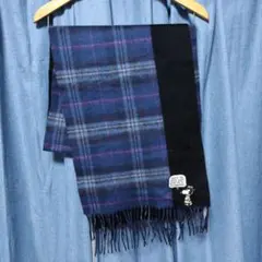 Afternoon Tea スヌーピー刺繍付きタータンマフラー