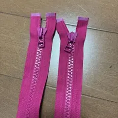 YKK オープンファスナー デッドストック　ピンク 2本セット