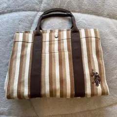 U.S. POLO ASSN. ストライプトートバッグ
