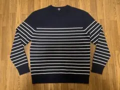 UNIQLO ウォッシャブルミラノリブクルーネックセーター XL 69 NAVY