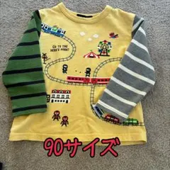 klädkåp 列車プリント ロンT 90サイズ