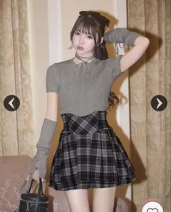 NEWチェック柄美脚スカート SMD0310