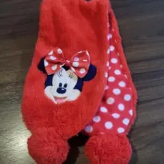 ミニーマウス刺繍フリースマフラー
