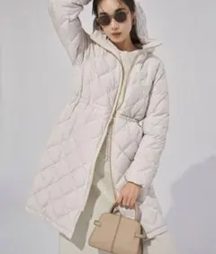 VERYベストダウン大賞◆TAION×UNFILO Aラインコート◆アイボリーS