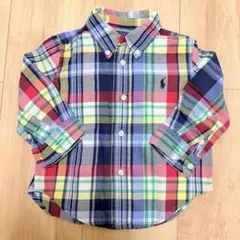 ラルフローレン　　チェック　80 長袖　12M