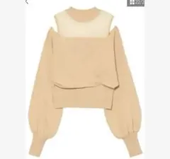 【ラグナムーン】オフショルレイヤードニットプルオーバー