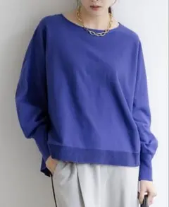 エルーラ シャリゆるドルマンニット M ブルー