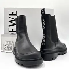 【未使用に近い】 LOEWE ロエベ サイドゴアブーツ チェルシー ブラック 黒のサムネイル