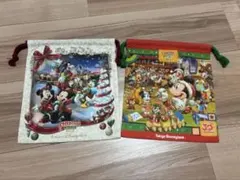ディズニーリゾート　巾着２点セット　クリスマス