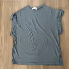 オペークドットクリップ　フレンチスリーブ　トップス　Mサイズ