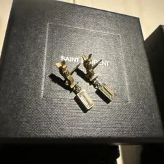 SAINT LAURENT YSL ロゴ ピアス クリスタルのサムネイル