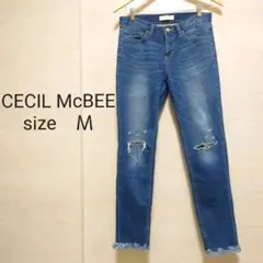 CECIL McBEE　ダメージブルーデニム　Ｍ