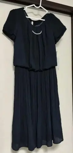 新品タグ付き　9AR セレモニーワンピース　入学式　卒業式　ネイビー