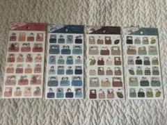 動物キャラクター　おふとんシール　4シートセット