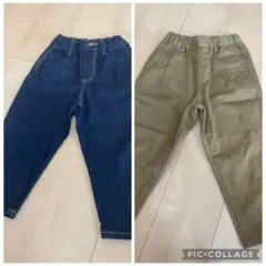 値下げ２枚セットGU KIDS(男女兼用) キャロットパンツ 110サイズ