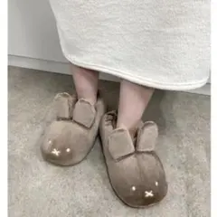 ミッフィー　miffy　ウサギ　デザイン スリッパ ブラック