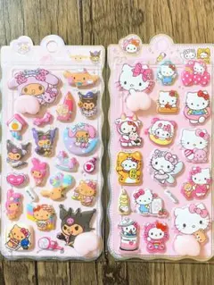 日焼けマイメロ・クロミ&キティ おしりぷにぷにシール2枚セット