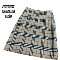 BURBERRY BLUE LABEL ノバチェック　ウールスカート 36サイズ