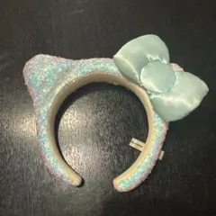 USJ ハローキティ　スパンコール　カチューシャ　水色