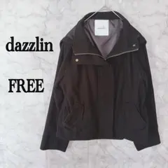 ダズリンショートコート ブラック ビッグカラー ジャケット フェミニンFREEのサムネイル