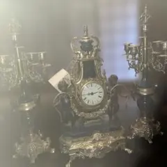ブロンズ製 金鍍金 キャンドルスタンド ペア 1800年代 フランス