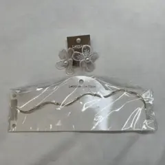 lattice チョーカーウェーブネックレス　お花イヤリング　フラワー　ラティス