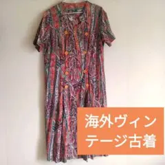 ✨ヴィンテージ古着✨ Fashion First ペイズリー柄ドレス