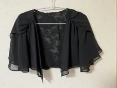 レースシフォンボレロ ブラック(半袖)