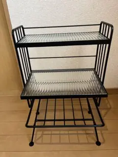 値下ウニコ ステラ スモールガラスシェルフ ガラスxアイアン レトロ風ガラス 値下ウニコ ステラ スモールガラスシェルフ ガラスxアイアン