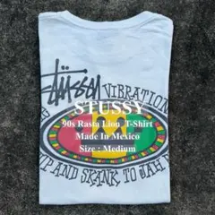 90s STUSSY ステューシー ラスタライオン Tシャツ メキシコ製 M 白