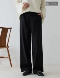 ギャバフリースウォームスラックス black 3