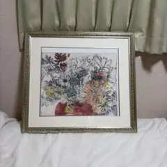 ジョアンアイザック Mid summer flowers 版画 額装