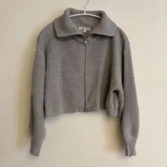 GLOBAL WORK 洗えるダブルZIPニット 160cm