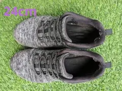 SKECHERS スリッポン スニーカー ブラック グレーのサムネイル