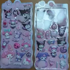 マイメロディ・くろみ おしりぷくぷくシールセット 2シート