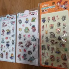 ズートピア　ぷくぷくシール　3D　キャラクターシール 　3枚